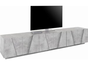 4068222556565 - Lowboard INOSIGN PING Sideboards Gr B H T 243 cm x 46 cm x 44 cm silberfarben (silber beton matt) Lowboards Sideboards Breite 2438 cm