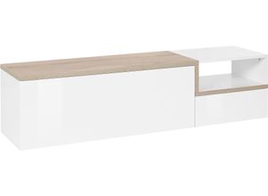 4068222557524 - Lowboard INOSIGN Zet Sideboards Gr B H T 160 cm x 46 cm x 40 cm weiß (weiß hochglanz ahorn) Lowboards Breite 160 cm