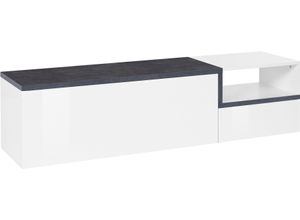 4068222557531 - Lowboard INOSIGN Zet Sideboards Gr B H T 160 cm x 46 cm x 40 cm weiß (weiß hochglanz zement) Lowboards Breite 160 cm