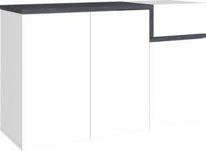 4068222557593 - Schuhschrank INOSIGN Zet Schränke Gr B H T 120 cm x 80 cm x 40 cm 3 St weiß (weiß hochglanz zement) Schuhschränke Breite 120 cm