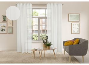 4068222604662 - my home Gardine »Mazi« (1 St) 1 Schal mit eingewebten Längsstreifen