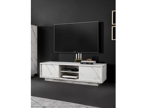 4068222609049 - Lowboard INOSIGN Carrara Sideboards Gr B H T 139 cm x 44 cm x 43 cm weiß (weiß marmor optik) Lowboards grifflos