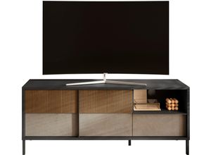 4068222609773 - Lowboard INOSIGN Everest Breite 156 cm TV-Board mit 2 Türen u 1 Schubkasten Sideboards Gr B H T 156 cm x 64 cm x 40 cm 1 grau (lava lehmfarben absetzung mercure (druck)) Lowboards Fernsehtisch TV-Schrank SoftSelf Closing Korpus 22 mm