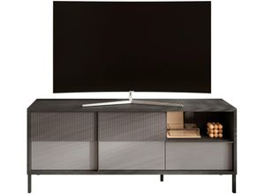 4068222609780 - Lowboard INOSIGN Everest Breite 156 cm TV-Board mit 2 Türen u 1 Schubkasten Sideboards Gr B H T 156 cm x 64 cm x 40 cm 1 grau (bleigrau kreidegrau absetzung steingrau (druck)) Lowboards Fernsehtisch TV-Schrank SoftSelf Closing Korpus 22 mm