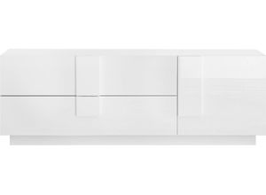 4068222611912 - Lowboard INOSIGN Jupiter TV-Bank Sideboards Gr B H T 181 cm x 63 cm x 44 cm 2 weiß (weiß hochglanz lack) Lowboards Breite 181 cm mit 2 Schubkästen