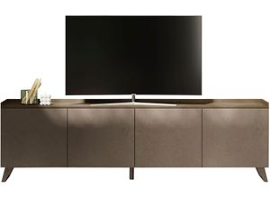 4068222613855 - Lowboard INOSIGN Tray Breite 241 TV-Bank mit 4 Türen Sideboards Gr B H T 241 cm x 72 cm x 42 cm braun (bronzo mercure nb holzstruktur) Top Tablet Push-to-open Funktion