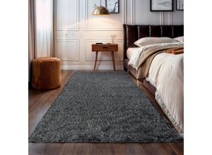 4068222620341 - Teppich MY HOME Banji Teppiche Gr B L 160 cm x 230 cm 37 mm 1 St grau Esszimmerteppiche Uni Farben weich und flauschig auch als Läufer & in rund erhältlich