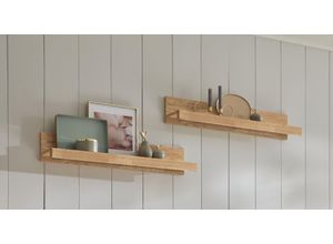 4068222663683 - Wandregal HOME AFFAIRE Burani braun (eiche teilmassiv) B90cm H16cm T17cm Regale teilmassiv