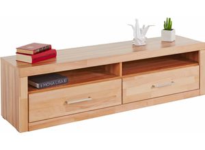 4068222665663 - Lowboard HOME AFFAIRE Ribe Sideboards Gr B H T 140 cm x 38 cm x 35 cm Holzwerkstoff Kernbuchefarben (Korpus)  Massivholz Kernbuche (Front) beige (kernbuche teilmassiv) Lowboards Breite 140 cm