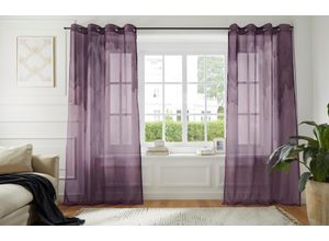 4068222672098 - Gardine Greet Gr 1 rot (bordeaux) B140cm H145cm Polyester Polyester GUIDO MARIA KRETSCHMER HOME & LIVING Gardinen Voile halbtransparent