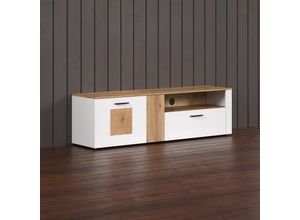 4068222685128 - TV-Schrank INOSIGN Linz Schränke Gr B H T 170 cm x 50 cm x 42 cm 2 St weiß (weiß eiche) Lowboard in WeißEiche mit Hirnholzapplikationen - 1704250 cm