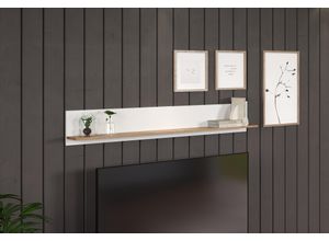 4068222685142 - INOSIGN Wandboard »Linz« (1 St) grosszügige Bücherleiste in Weiss Eiche - Wandregal (B T H) 170 18 25 cm