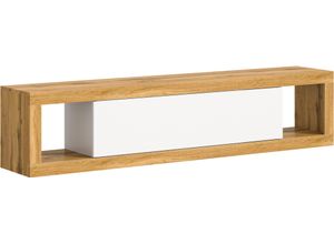 4068222710530 - Lowboard INOSIGN Trinity Breite 180 cm stehend und hängend 1 Klappe Sideboards Gr B H T 180 cm x 39 cm x 30 cm braun (weiß wotan eiche nachbildung) Lowboards 2 offene Fächer grifflose Fronten TV-Möbel TV Schrank Hängeschrank