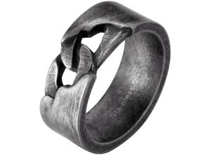 4068222712206 - Fingerring FIRETTI Schmuck Geschenk Edelstahl Ring Damen Herren Panzerkette Vintage Fingerringe Gr 60 Edelstahl 91 mm schwarz Damen