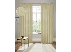 4068222729945 - Gardine ANDAS Tursik Gr 1 beige (cream) B140cm H145cm Leinenstruktur Polyester Gardinen Blickdicht Leinenlook Polyester