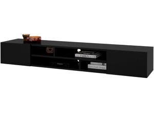 4068223037209 - Lowboard INOSIGN Coby Sideboards Gr B H T 208 cm x 325 cm x 45 cm schwarz (schwarz leicht glänzend) Breite 208 cm