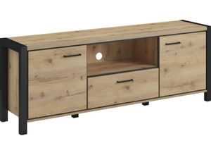 4068223037247 - Lowboard HOME AFFAIRE Aktiv Sideboards Gr B H T 180 cm x 65 cm x 41 cm taurus-schwarz matt 1 St braun (taurus) Breite 180 cm