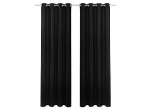 4068223281497 - Gardine MY HOME SOLA Gr 3 schwarz B130cm H225cm Polyester Polyester Gardinen Breite 130 cm und 270 cm 1 Schaleinfarbig Verdunkelung Überbreite