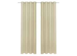 4068223281671 - Gardine MY HOME SOLA Gr 3 beige (cream) B130cm H225cm Polyester Polyester Gardinen Breite 130 cm und 270 cm 1 Schaleinfarbig Verdunkelung Überbreite
