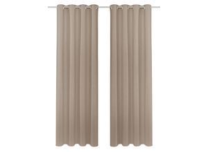 4068223281695 - Gardine MY HOME SOLA Gr 3 grau (taupe) B130cm H225cm Polyester Polyester Gardinen Breite 130 cm und 270 cm 1 Schaleinfarbig Verdunkelung Überbreite