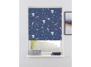 4068223559701 - Rollo LÜTTENHÜTT ASTRONAUT Gr 2 blau (navy) B50cm H150cm Polyester Rollos Fixmaß Klemmfix Astronaut Kinderrollo -NEUHEIT