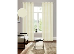 4068223568680 - Vorhang BRUNO BANANI Lagan Gr 1 beige (champagner) B140cm H145cm Polyester Polyester Gardinen 2-er Set gewebt Microfaser versch Größen einfarbig Bestseller