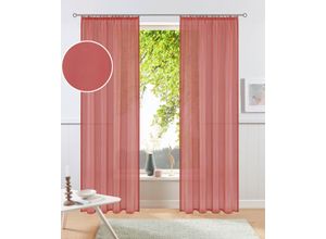 4068223588046 - my home Gardine »XANA mit Ösen Kräuselband oder Schlaufen« (1 St) Bestseller einfarbig 1 bzw 2 Schals pflegeleicht Schal