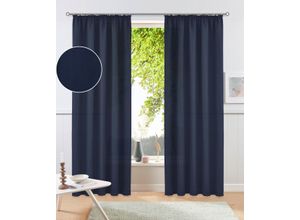 4068223588213 - my home Vorhang »Raja Gardinen mit Kräuselband Vorhänge Wohnzimmer modern Vorhang« (2 St) 2er-Set Bestseller einfarbig modern pflegeleicht Mikrofaser