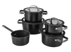 4068223885374 - Topf-Set HANSEATIC ALU PRO silber (silberfarben) Töpfe mit Griffe aus Edelstahl Glasdeckel Induktion