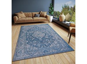 4068226000972 - Teppich HANSE HOME Mahat Teppiche Gr B L 200 cm x 285 cm 6 mm 1 St blau Orientalische Muster Vintage OrientalischWohnzimmer Flur Anti-Slip Rücken Klassisch