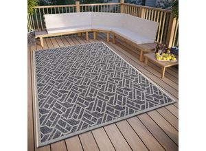 4068226002075 - Teppich HANSE HOME Eru Teppiche Gr B L 155 cm x 235 cm 6 mm 1 St grau (graubeige) Esszimmerteppiche In-& Outdoor Wetterfest Balkon Garten Wohnzimmer Wasserfest