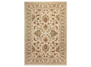 4068226004604 - Teppich Harirud Teppiche Gr B L 160 cm x 235 cm 8 mm 1 St beige (creme) Orientalische Muster Orient Teppich Kurzflor weich Schlafzimmer Esszimmer Wohnzimmer