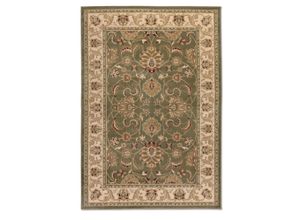 4068226004673 - Teppich Harirud Teppiche Gr B L 120 cm x 170 cm 8 mm 1 St grün (olivgrün) Orientalische Muster Orient Teppich Kurzflor weich Schlafzimmer Esszimmer Wohnzimmer