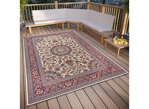 4068226006417 - Teppich HANSE HOME Kadi Teppiche Gr B L 240 cm x 340 cm 3 mm 1 St rot (cremerot) Orientalische Muster In-& Outdoor Teppich Wetterfest Balkon Garten Wohnzimmer Orient