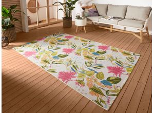 4068226006493 - Outdoorteppich HANSE HOME Flowers and Leaves Teppiche Gr B L 240 cm x 340 cm 3 mm 1 St bunt Esszimmerteppiche In-& Outdoor Teppich Wetterfest Balkon Garten Wohnzimmer Floral