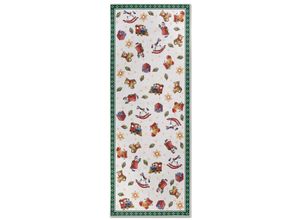 4068226012791 - Teppich VILLEROY & BOCH Nostalgic Toys Delight eckig rund und Läufer grün (grünmultifarben) Teppiche B 80cm 3mm L 200cm Polyester Weihnachten Wohnzimmer Flur Geschenk Toys Delight Dekoration B80cm H3mm L200cm