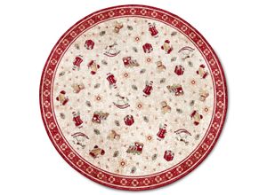 4068226013446 - Teppich VILLEROY & BOCH Nostalgic Shine Toys Delight eckig rund und Läufer Teppiche Gr B 160cm 6mm L 160cm rot (rotmultifarben) Weihnachten Wohnzimmer Flur Geschenk Toys Delight Dekoration