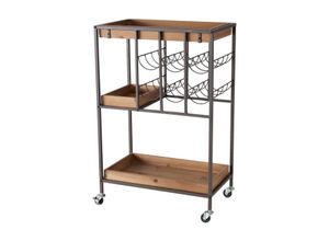 4068244567143 - BOLTZE Servierwagen »Minola 78 x 30 x 50 cm Nature Schwarz«