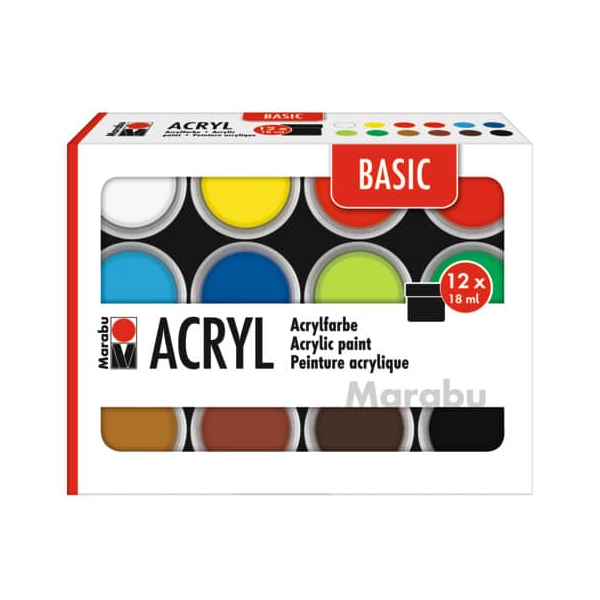 4068247003464 - Basic-Acryl Set 12ST sortiert 4068247003464 Marabu