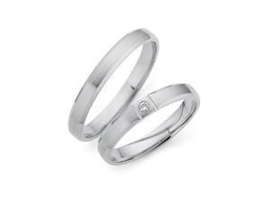 4068351007198 - Trauring PHÖNIX Schmuck Geschenk Silber 925 Ehering LIEBE 930786 930787 Fingerringe Gr 49 ohne Brillant Silber 925 (Sterlingsilber) 3 mm silberfarben Trauringe Made in Germany - wahlweise mit oder ohne Brillant