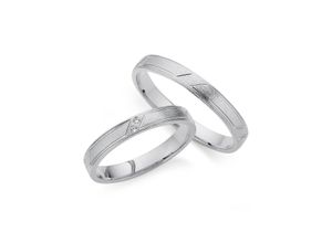 4068351008034 - Trauring PHÖNIX Schmuck Geschenk Silber 925 Ehering LIEBE 930790 930791 Fingerringe Gr 49 ohne Brillant Silber 925 (Sterlingsilber) 3 mm silberfarben Trauringe Made in Germany - wahlweise mit oder ohne Brillant