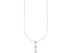 4068351011836 - Kette mit Anhänger Schmuck Geschenk Silberkette Anhänger Halsketten Gr Silber 925 (Sterlingsilber) Länge 47 cm Breite 09 mm silberfarben (silberfarben kristallweiß) Damen mit Zirkonia (synth)