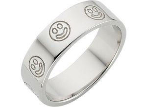 4068351011904 - Fingerring KANGAROOS Schmuck Geschenk Silber 925 Damenring Smiley Lächeln Happy K0063R Fingerringe Gr 53 Silber 925 (Sterlingsilber) 6 mm silberfarben Damen Exklusiv bei uns