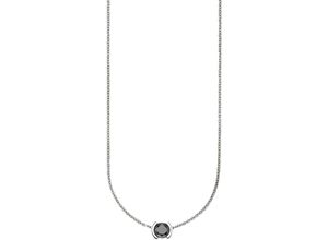 4068351013434 - Kette mit Anhänger Schmuck Geschenk Silber 925 Halsschmuck Halskette Anhänger Halsketten Gr Silber 925 (Sterlingsilber) Länge 45 cm Breite 06 mm silberfarben (silberfarben schwarz) Damen mit Zirkonia (synth)