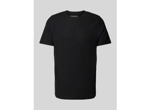 4068444033974 - T-Shirt mit geripptem Rundhalsausschnitt