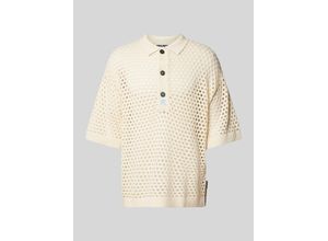 4068444065500 - Relaxed Fit Poloshirt mit Lochmuster