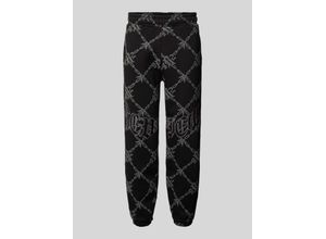 4068444067979 - Regular Fit Sweatpants mit Label-Patches