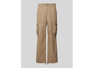 4068444326649 - Straight Leg Cargohose mit Label-Patch