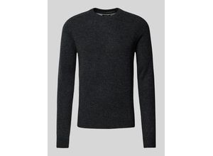 4068444354260 - Strickpullover aus Lammwolle mit Label-Stitching