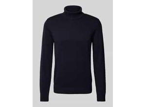 4068444427179 - Rollkragenpullover mit Woll-Anteil und Label-Stitching